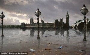 el parlamento inundado