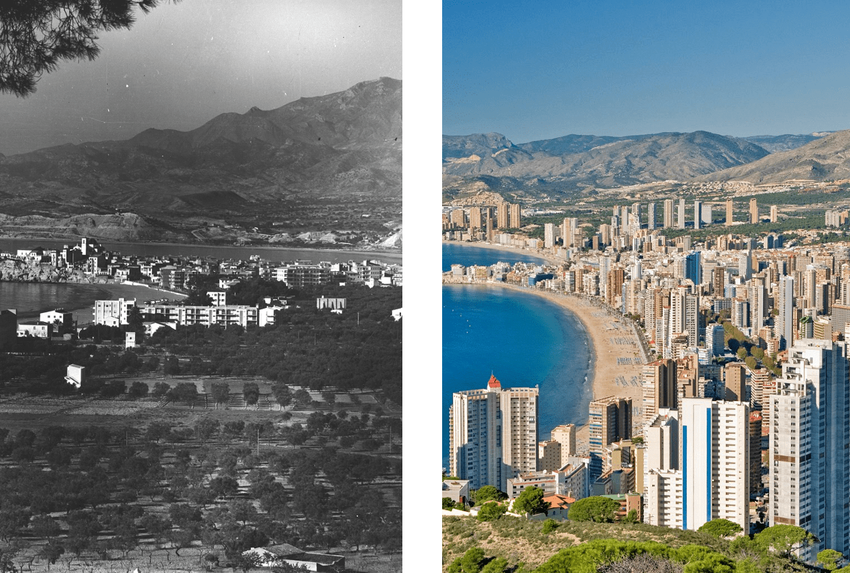 Benidorm antes y después